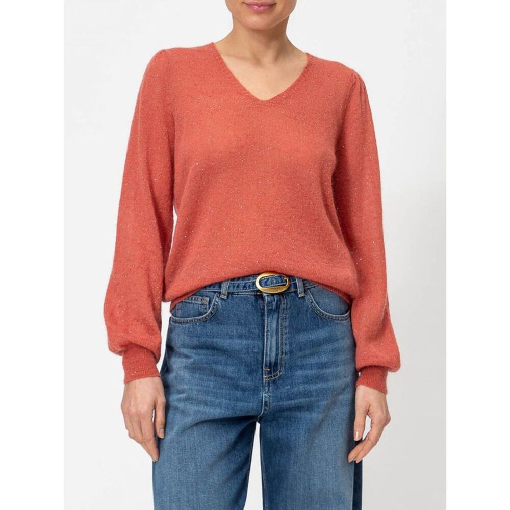 Twinset Women Twinset V-Neck Wool Blend Jumper With Ruched Shoulders